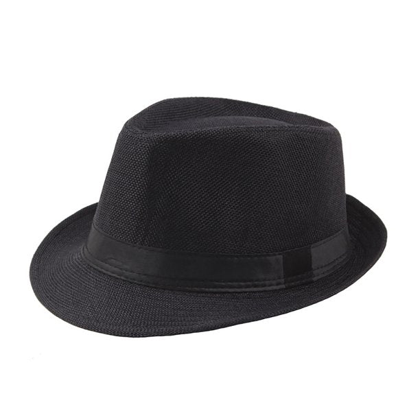 Fedora Hat, Straw Trilby Cuban Sun Cap Panama Short Brim Floral