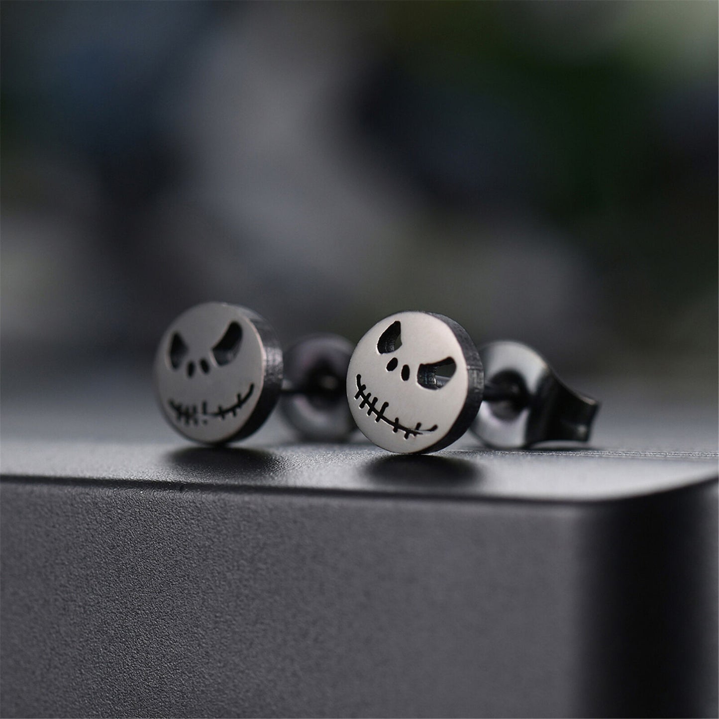 Gothic Punk Stainless Steel Skull Ear Stud