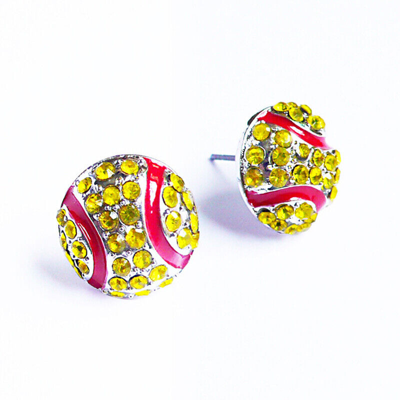 Sports Stud Bling Earrings