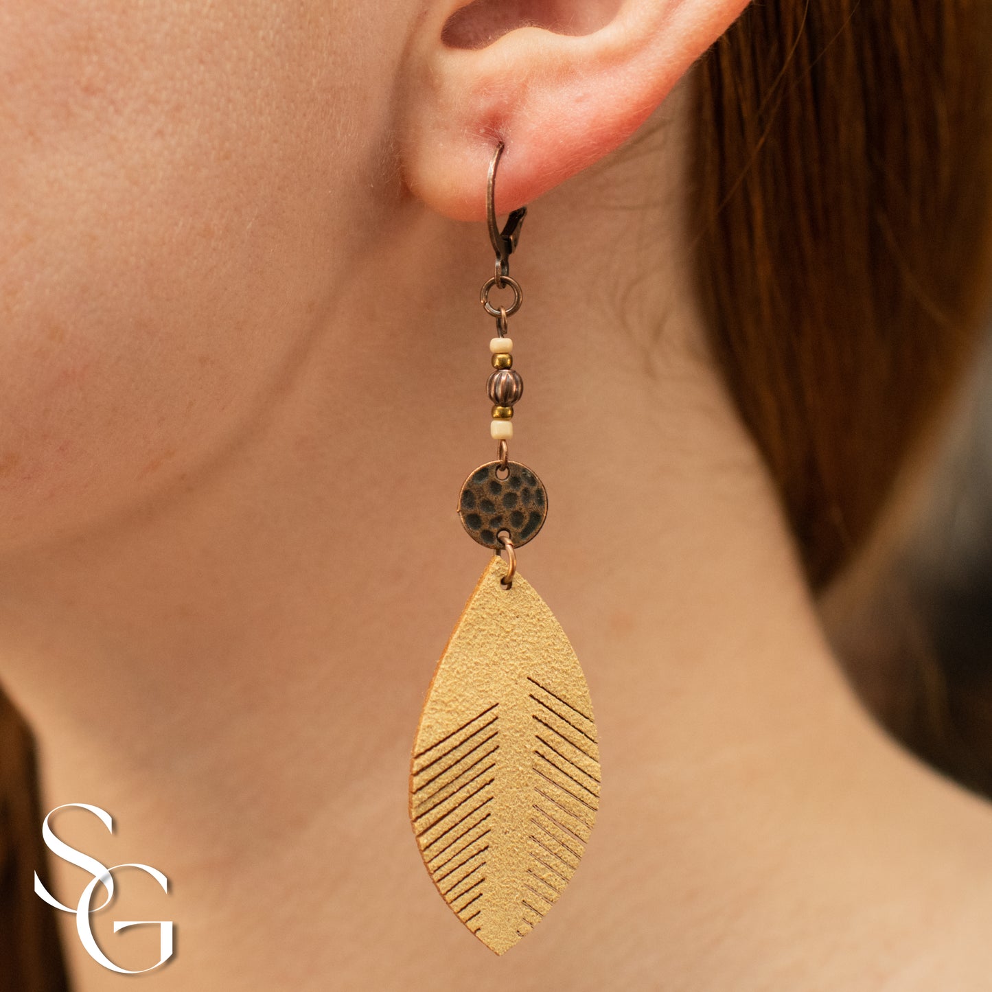 3 Pairs/Set Bohemian Boho Earrings - Feather, Tassle and Shell, C#1