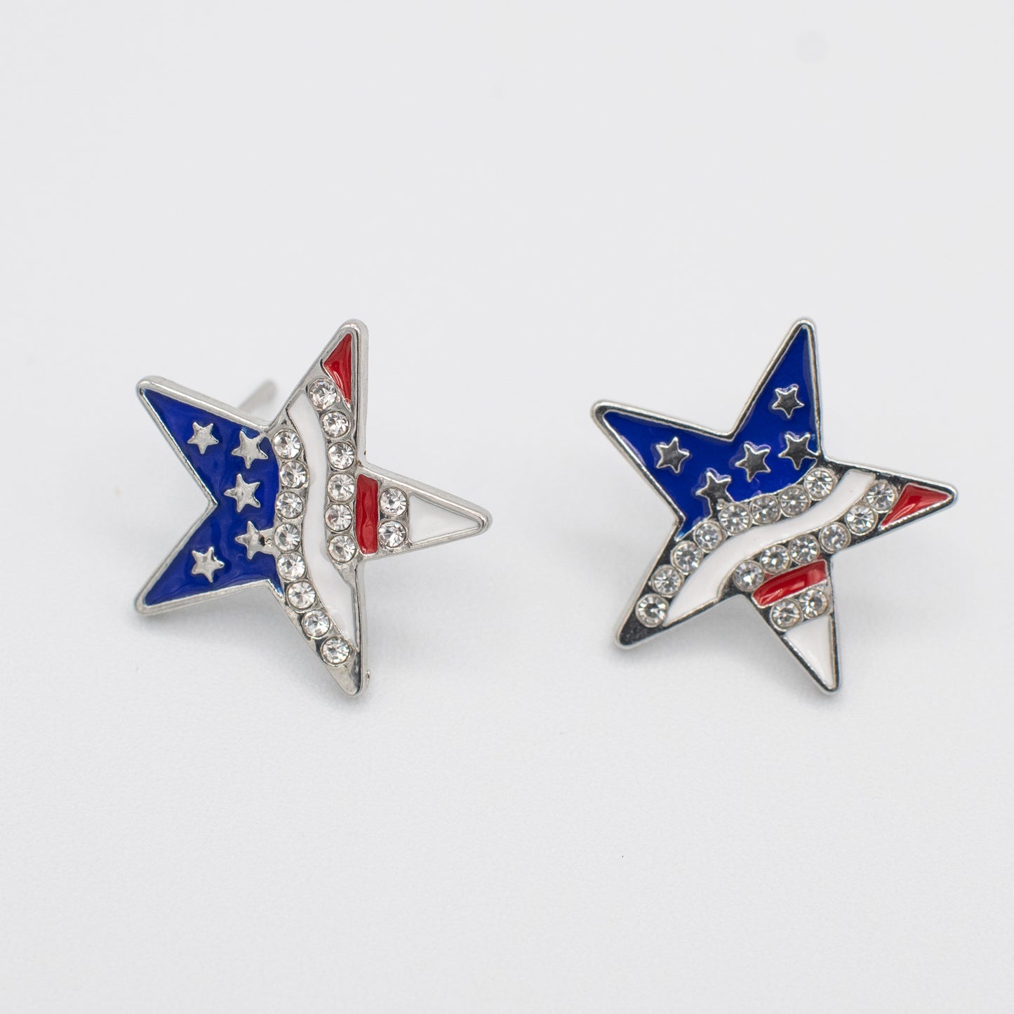 American Flag Star Stud Earrings