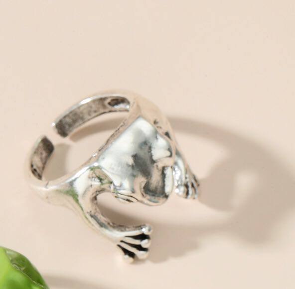 Cute Green Frog Ring - Adjustable Size