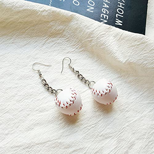 Baseball Drop 3D Earrings