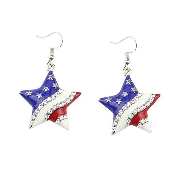 American Flag Heart Necklace