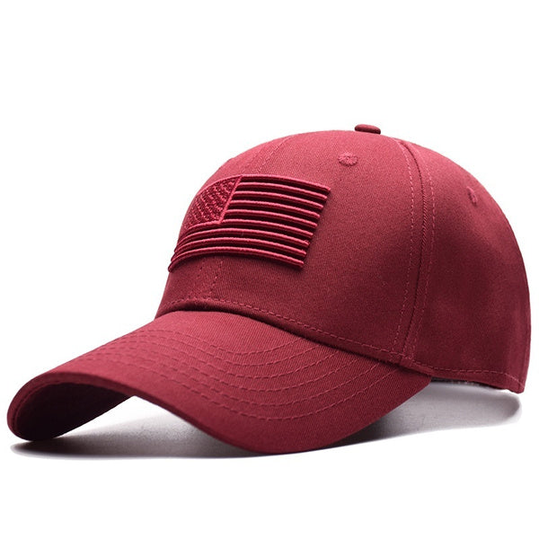 American Flag Embroidered Low Profile Baseball Cap US Flag Hat Adjustable