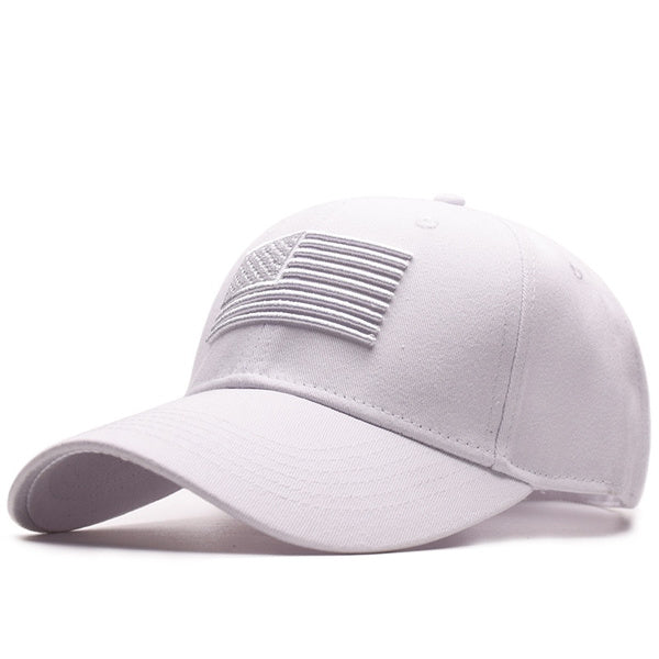 American Flag Embroidered Low Profile Baseball Cap US Flag Hat Adjustable