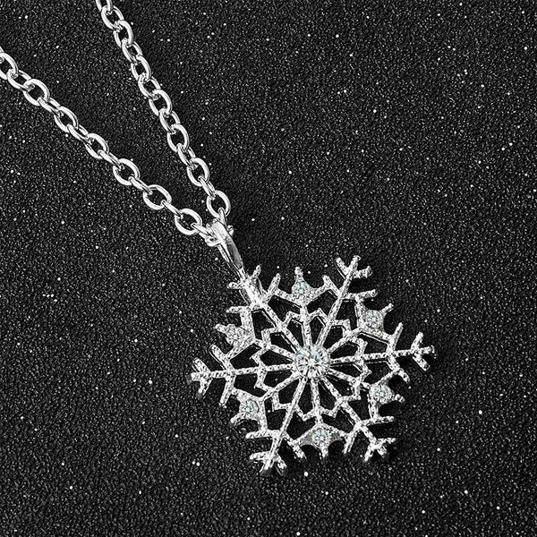 Winter Silver Snowflake Necklace