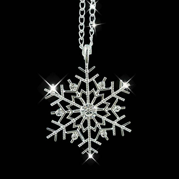 Winter Silver Snowflake Necklace