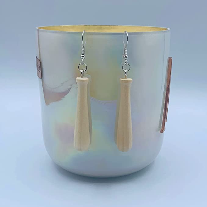 Baseball Bat Drop 3D Earrings