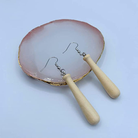 Baseball Bat Drop 3D Earrings