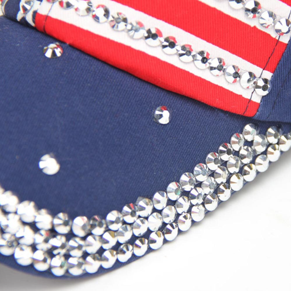 Crystal White American Flag Baseball Cap