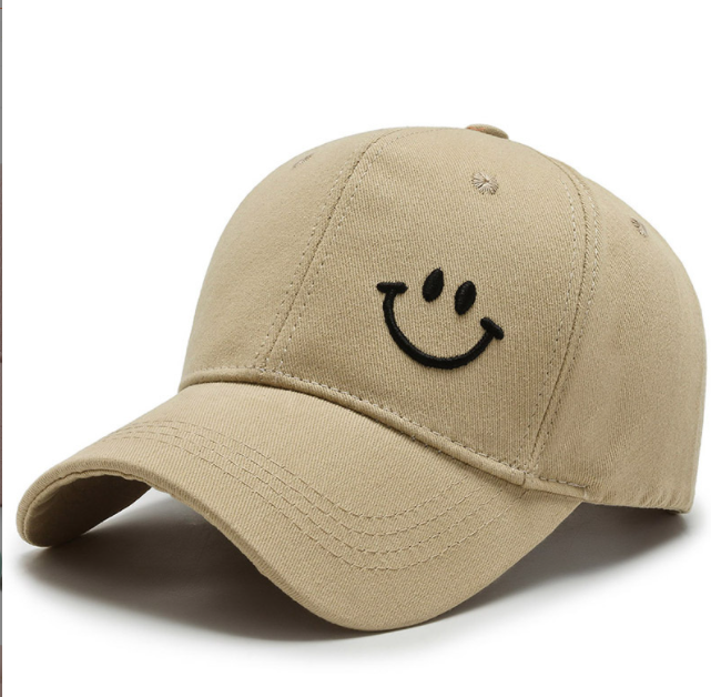 Smiley Face Black Baseball Cap