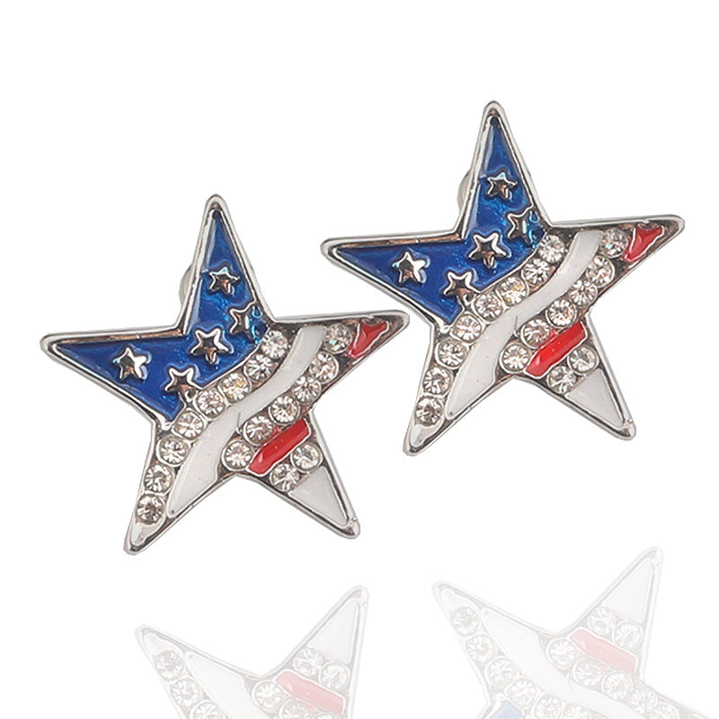 American Flag Heart Necklace