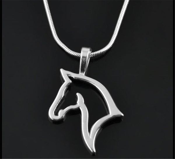 Horse Head Silhouette Pendant Necklace