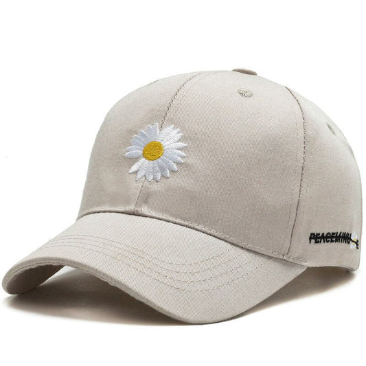 Daisy "Make a Wish" Flower White Baseball Cap