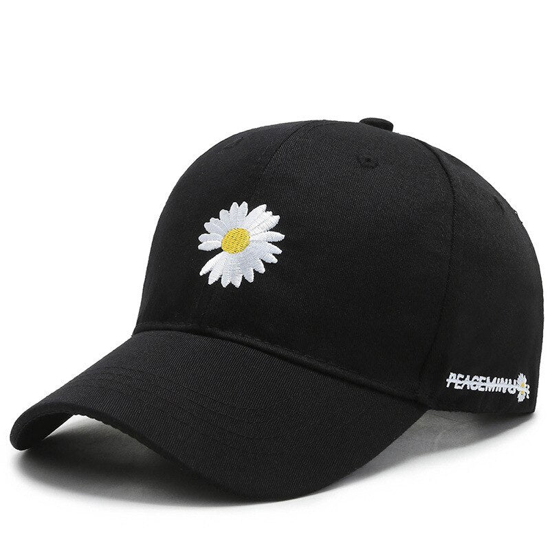Daisy "Make a Wish" Flower Red Baseball Cap