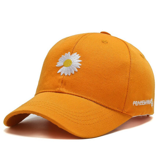 Daisy "Make a Wish" Flower Orange Baseball Cap