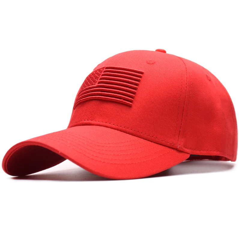American Flag Embroidered Low Profile Baseball Cap US Flag Hat Adjustable