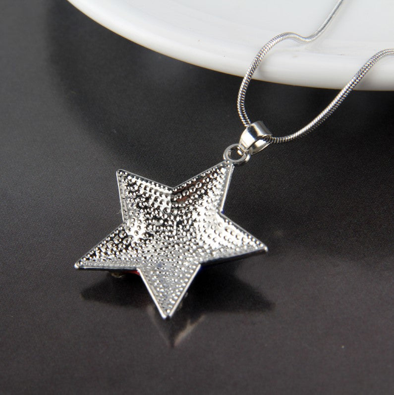 American Flag Star Necklace