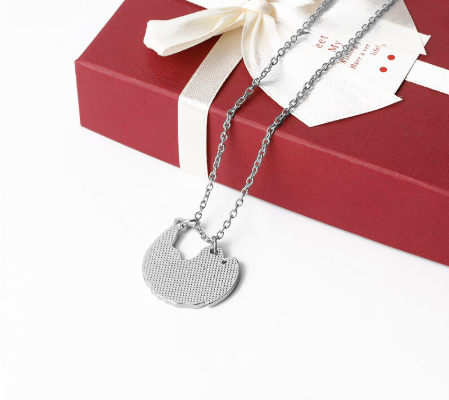 Cute Silver Hanging Sloth Animal Pendant Necklace