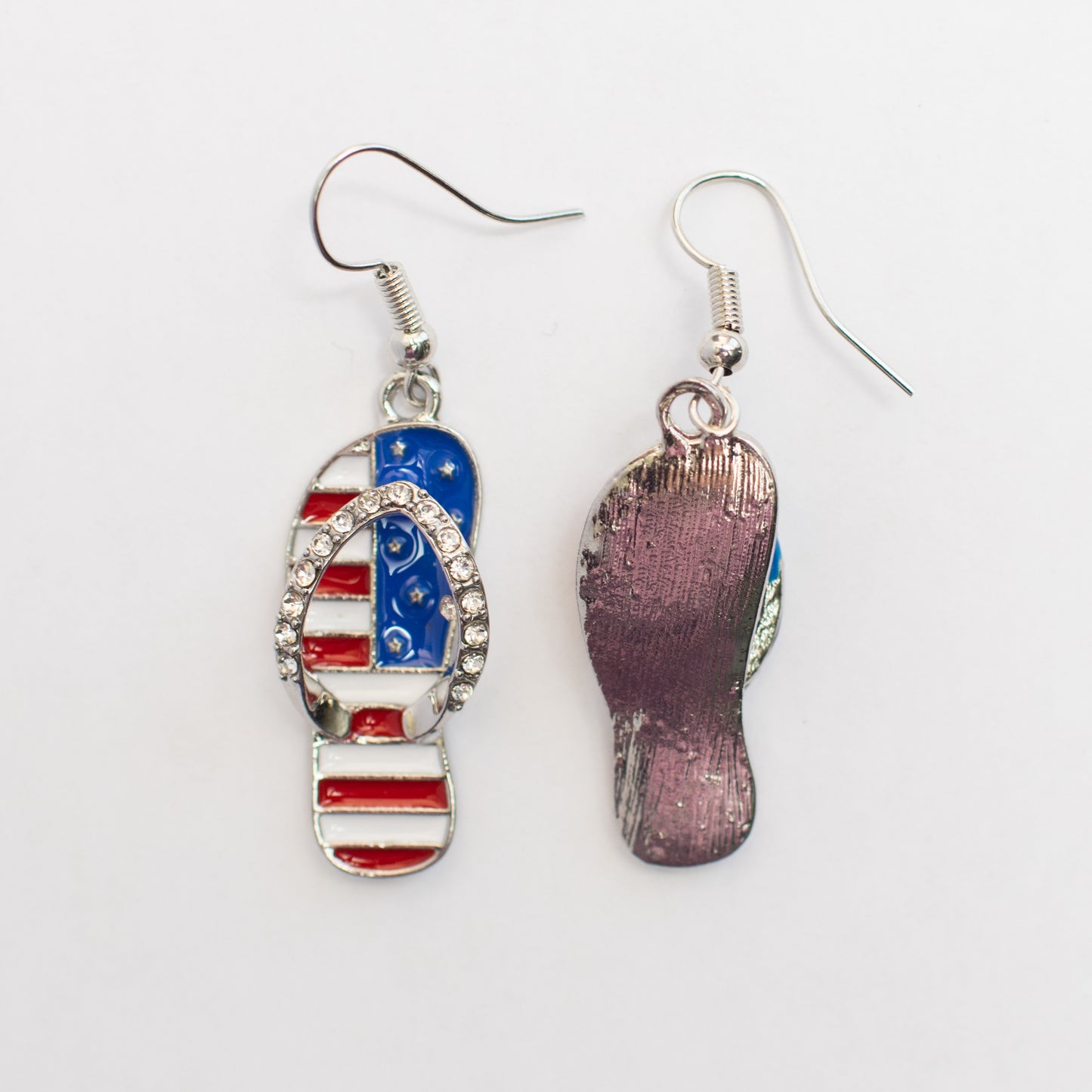 American Flag Sandal Earrings